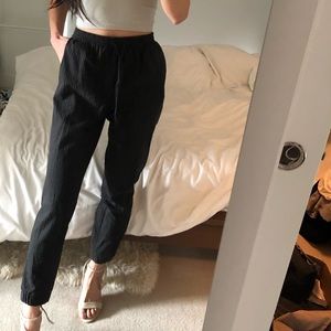 Black/ dark grey pinstripe trouser pant -forever 21